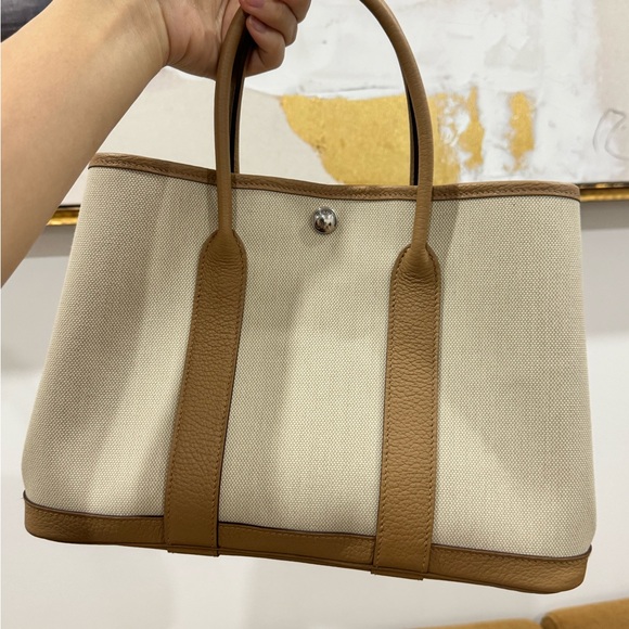 Garden party 30 TPM Biscuit/Beton Veau Negonda/Toile Militaire - Picture 3 of 6